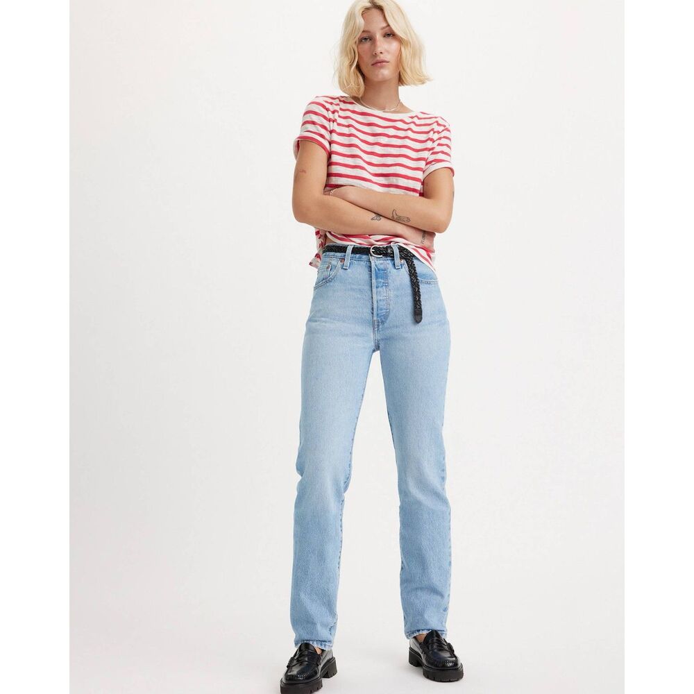 Levi's Premium 501S Light Wash Jeans Size 27 x 28 Button Fly Straight Leg